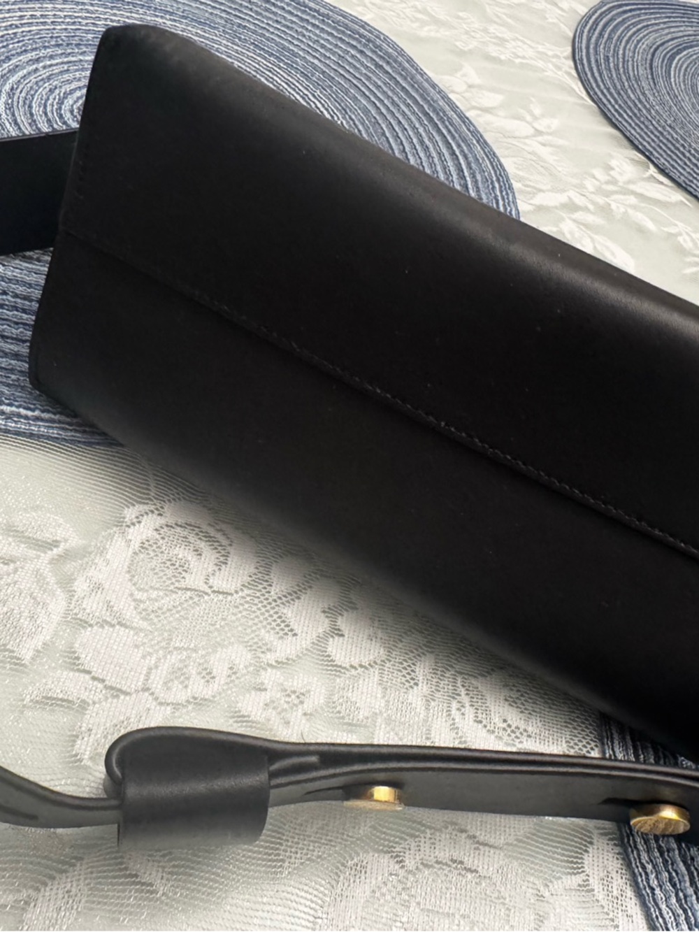 ALLSAINTS Leather Adjustable Shoulder Bag with Gold Hardware - Picture 3 of 6
